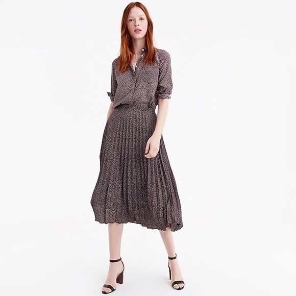 J. Crew Dresses & Skirts - NWT J. Crew Pleated midi skirt in party dot
